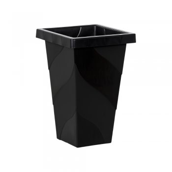 Vaso Coluna Quadrado Pequeno 13 Litros Preto