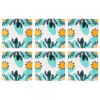 Jogo 6 Pratos de Sobremesa Quartier Mandacaru