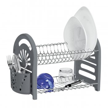 Secador Mimo Duplo com Porta Talher – Aço cromado com Chumbo