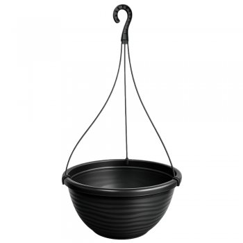 Vaso Redondo Suspenso Ondulado 7,7 Litros Preto