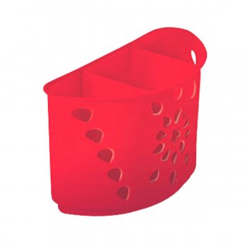 Porta Talher Mimo 3 Divisões - Vermelho