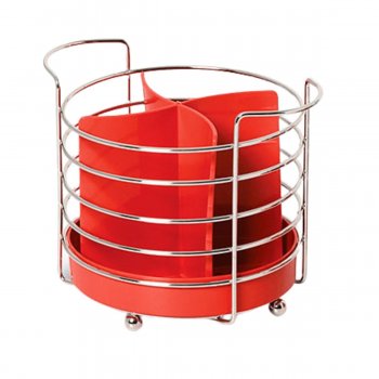Porta Talher Redondo - Vermelho