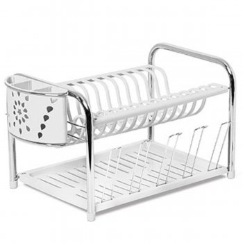 Secador Master Tubo c/ Porta Talheres e Copos - Branco