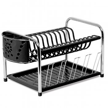Secador Master Tubo c/ Porta Talheres e Copos - Preto