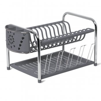 Secador Master Tubo c/ Porta Talheres e Copos -  Chumbo