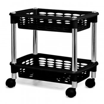 Fruteira Retangular Dupla - Preto