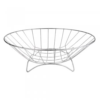 Fruteira Centro de Mesa Rio em Aço Cromado