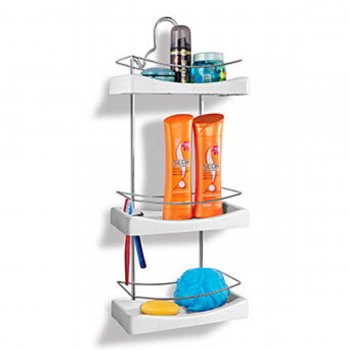 Porta Shampoo Triplo - Branco