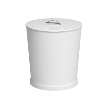 Lixeira com Pegador Cromado 6 Litros - Branco