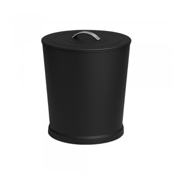 Lixeira com Pegador Cromado 6 Litros - Preto