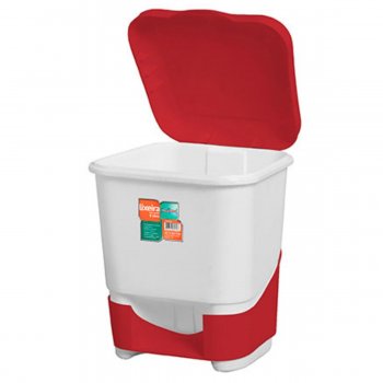 Lixeira Com Pedal 8 Litros - Branco