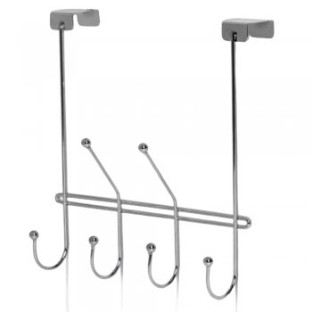 Cabide Maxx 4 Ganchos p/ Porta + 2 Ganchos na Parte Superior