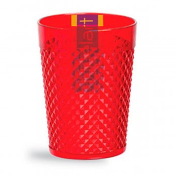 Copo Diamante Crystal  Vermelho 300 ml