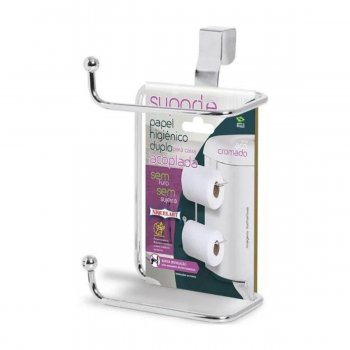 Suporte Papel Higiênico Duplo p/ Caixa Acoplada