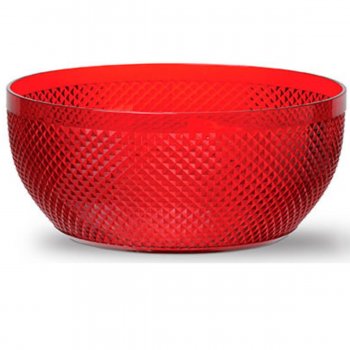 Saladeira Diamante 25 cm 3,9 Litros Vermelha