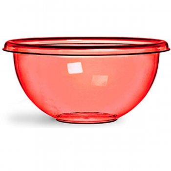Saladeira Crystal Redonda 34 Cm Vermelha