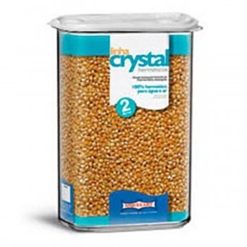 Pote Crystal Retangular Alto “Tampa P.E” 2L