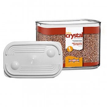 Pote Crystal Retangular Alto “Tampa P.E” 1L