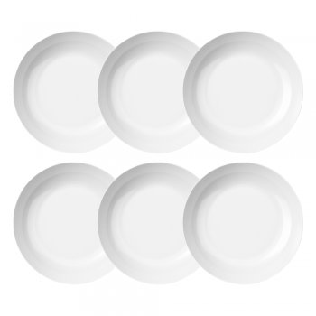 Jogo 6 Pratos Fundos Blanc Opaline 22cm