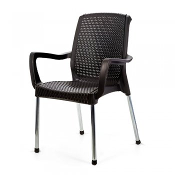 Poltrona Rattan Marrom