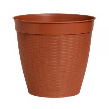 Vaso Redondo Estilo Vime Borda Reta 44L Cerâmico