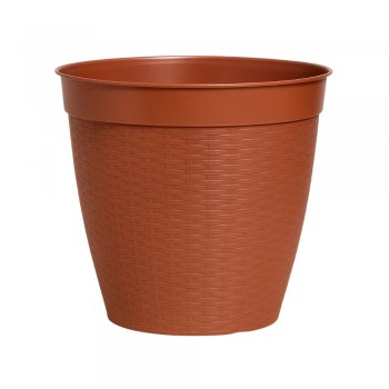 Vaso Redondo Estilo Vime Borda Reta 30L Cerâmico