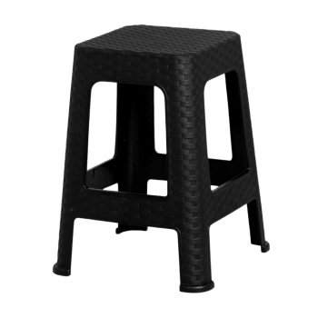 Banqueta Rattan Preto