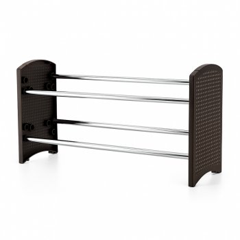 Sapateira Modular Rattan - Marrom