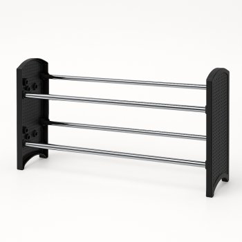 Sapateira Modular Rattan - Preto