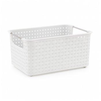 Cesto 01 Organizador Rattan - Branco