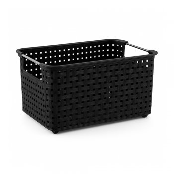 Cesto 01 Organizador Rattan - Preto
