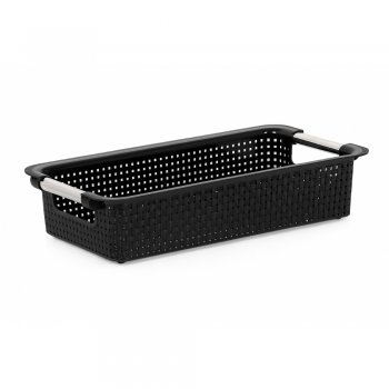 Cesto 02 Organizador Rattan - Preto