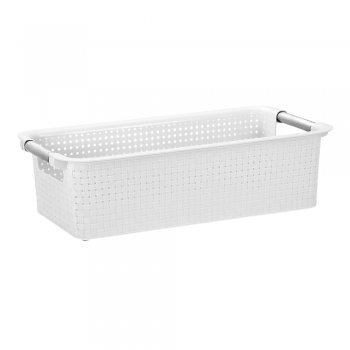 Cesto 03 Organizador Rattan - Branco