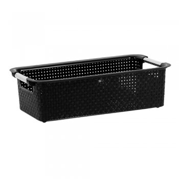 Cesto 03 Organizador Rattan - Preto