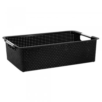 Cesto 04 Organizador Rattan - Preto