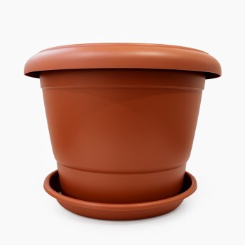 Vaso Redondo Extra Grande 44L Com Prato N°4 40cm – Cerâmico