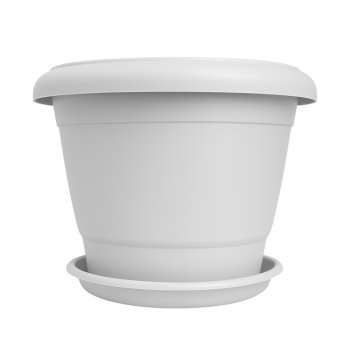 Vaso Redondo Extra Grande 44L Com Prato N°4 40cm – Marmorizado