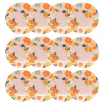 Jogo de 12 Pratos Fundos 20,5cm – Piquenique Oxford