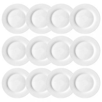 Jogo com 12 Pratos de Sobremesa Brizzard L’Hermitage 20,2 cm
