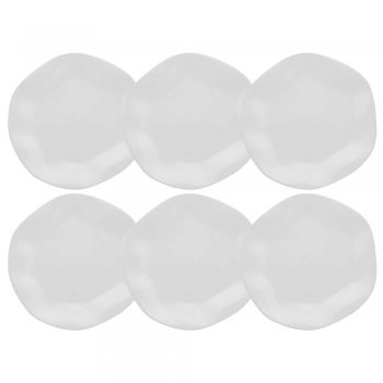 Jogo 6 Pratos de Sobremesa Ryo White 21,5 Cm Oxford