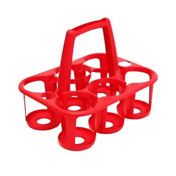 Conjunto com 5 Engradados Porta-Garrafas em Plástico Resistente