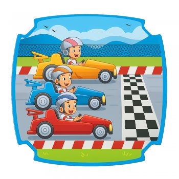 Mesa Infantil Label Plasnew - Carros Azul