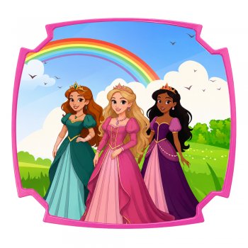 Mesa Infantil de Personagens Label - Princesa Rosa