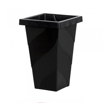 Vaso Coluna Quadrado Médio 19 Litros – Preto