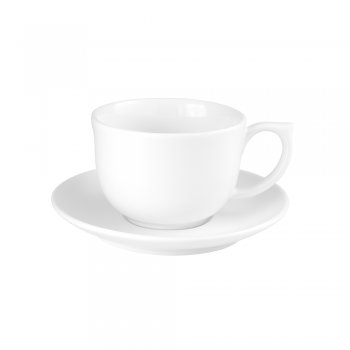 Xícara de Cafézinho 100 Ml Com Pires Flamingo White