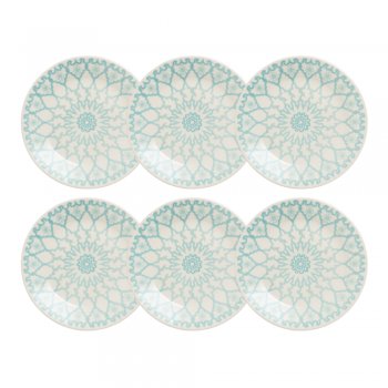 Jogo 6 Pratos de Sobremesa Donna Mandala