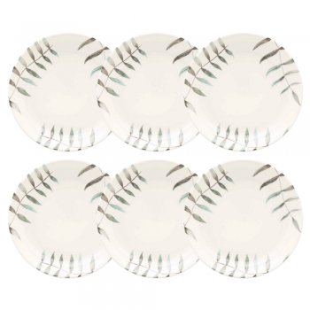 Jogo 6 Pratos Fundo Flat Samambaia