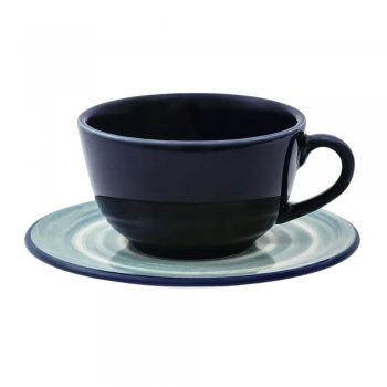 Xícara de Chá Grande 200 ml com pires Unni Oceânica