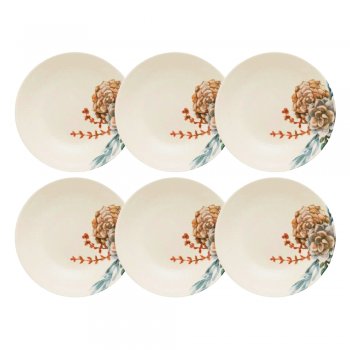 Jogo 6 Pratos Fundo Unni Bothanica