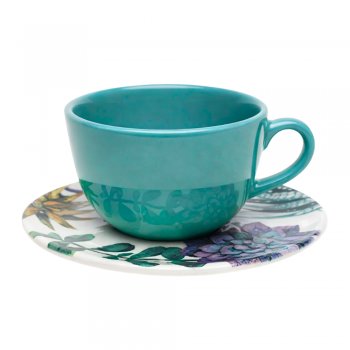 Xícara de Chá Grande 200 Ml Com Pires Unni Bothanica